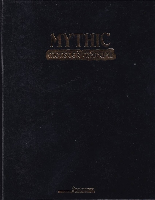 Pathfinder - Mythic - Monster Manual læderlook - med Autograf (B Grade) (Genbrug)